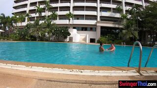 Amateur couple afternoon swim and sex
