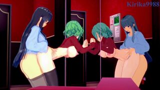 Hikage and Ikaruga have intense futanari sex at a love hotel. - Senran Kagura Hentai