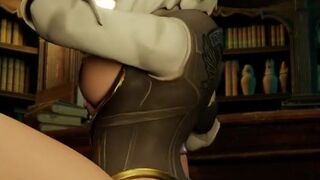 Ashe Bouncing on Big Dick in Revers Cowgirl. GCRaw. Overwatch