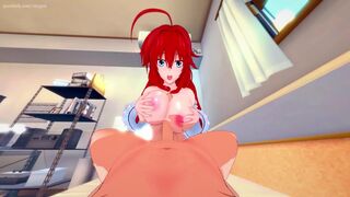 ⭐ High School DxD: Rias Gremory Sex with a Beautiful Girl. (3D Hentai)