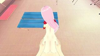 Zero Two Hentai POV Doggy Style On The Bench And As A Cowgirl On The Floor Darling in the Franxx