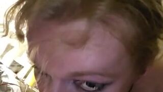 Blond Shemale Tops and Blows Blue Haired Anime TGirl