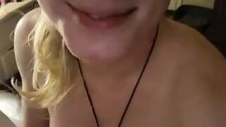 Blond Shemale Tops and Blows Blue Haired Anime TGirl