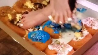 Giantess Crush Fetish Doughnut Food Stomp Bare Feet Dirty Feet Foot Fetish