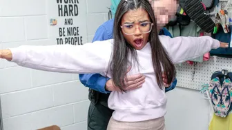 Latina Teen Serving A Dirty LP Officer