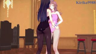 Sagiri Sakurai and Setsuko Ohara engage in intense lesbian play - Super Robot Wars T & Z Hentai