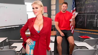 My First Sex Teacher - Big tit blonde Casca Akashova gets naughty in the classroom