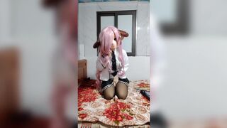 School Girl Elf Kigurumi Orgasm solo