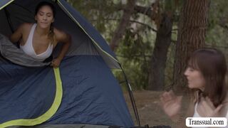 TS hiker analed inside the tent with bff