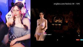 (Part 80) Plan à 3 dans une grotte avec Kaley et Alia ( porn game lets play FRENCH ) Treasure of nad