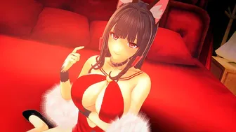 Azur Lane: Akagi Sex with a Beautiful Girl. (3D Hentai)