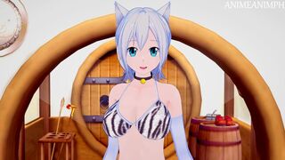 Lisana Strauss Fucked by Natsu in Cat Costume Until Creampie - Fairy Tail Hentai 3d Uncensored