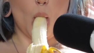 Wet and Messy Banana Fucking Squirting ASMR