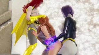 Starfire FUTA Doggystyle Anal and BJ with Raven + Batgirl - Titans 3D Hentai