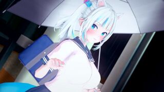 Gawr Gura and her Vtuber Friends Get Many Creampies - Anime Hentai 3d Compilation