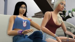 We Get Hot Watching TV - Lesbian Hot Animations