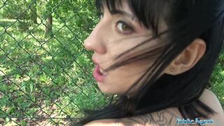 Sweet Ass Babe with Great Tits Fucked against Fence