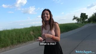 Mexican Babe Frida Sante gives Roadside Blowjob and Fucking