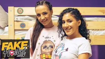 Fake Hostel - Threesome With Big Ass Babes Seducing Huge Cock