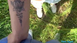 Sexy Spanish Fuck In Field For Cash
