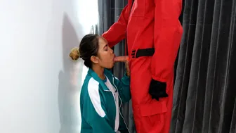 Dirty masked guy fucked Asian contestant