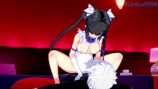 Hestia and Bell Cranel have intense sex at a love hotel. - DanMachi Hentai
