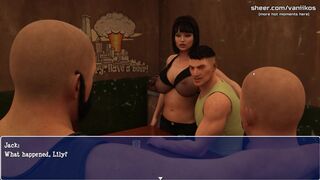 [Gameplay] Lily of the Valley | Big tits slutty waitress wife sucks boss's big coc...