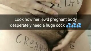 Please fuck my pregnant cheating wife! Fill her holes with your fresh cum! -Snapchat Cuckold Caption