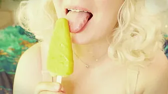 ASMR Eating Sounds MUKBANG Fetish Video Close Up In BRACES