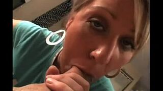 Naughty Holly blowjob & farting on dick
