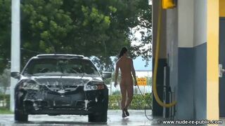 Fit bodied brave women go out Naked in public. Nude outdoor exhibitionism! Slim & Sexy