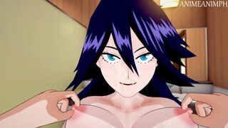 Milf Midnight Teaches Sex to Deku after her Heroines Duties - Hy Hero Academia Hentai 3d Uncensored
