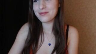 Gorgeous innocent busty young girl shows herself by the chat camera on skype - www.chateaconchicas.com