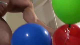 Tony Dinozzo pops balloons with his ass