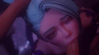 Seraphine from League Of Legends sucks dick (Animation)