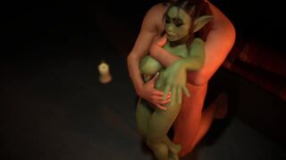 Fucking a Sexy Busty Goblin Girl Standing | 3D Porn