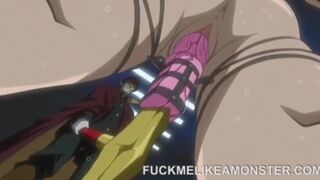 Screaming anime teen getting pussy pounded