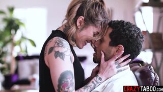 Naughty tattooed MILF fucks a doctor