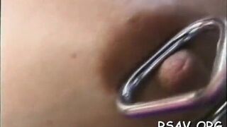 Blindfolded teen cutie gets her wet boobs manhandled