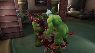 An Elf has a Threesome with two Goblins | Warcraft Parody