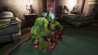 An Elf has a Threesome with two Goblins | Warcraft Parody