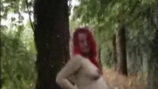 Pregnant Lassie wants to get caught in Public
