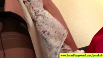 Classy porn video – Laras Playground - Stockings Wearing English Milf Loves To Eat Clit