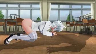 3D HENTAI Neko Schoolgirl Sucks Teacher