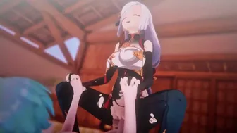 Shenhe X Chongyun Genshin Impact 3D HENTAI Animation Shortver
