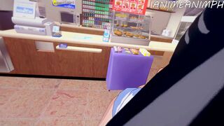 Deku Fucked Momo Yaoyorozu in the Walmart Until Creampie - My Hero Academia Hentai 3d Uncensored
