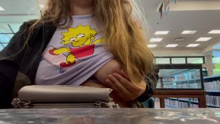 Mj Moore Flashing in the Library