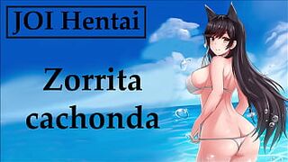 JOI hentai with a horny slut, in Spanish.