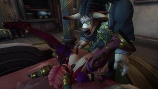 Redhead Elf takes Tauren Dick in the ass | Warcraft Parody