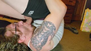 Sucking my own cock in my favorite positiona